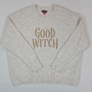 Vince Camuto Good Witch Sweater L NWT Glinda Wicked Theme Oversized Gold